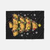 Couverture Polaire Taco Christmas Tree Xmas Mexican Food  (Devant (Horizontal))