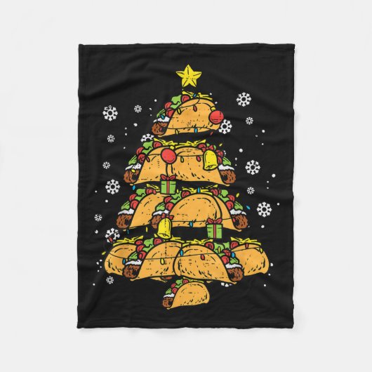 Couverture Polaire Taco Christmas Tree Xmas Mexican Food  (Devant)