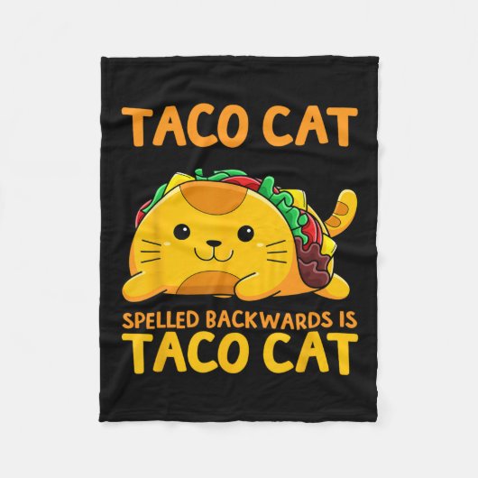 Couverture Polaire Tacocat épelé à l'envers Chemise Taco Cat Cinco De (Devant)