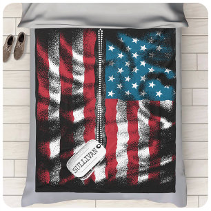 Couverture Polaire Tag USA Drapeau