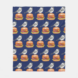 Couverture Polaire Tahoe Cheeseburger Bird Chickadee