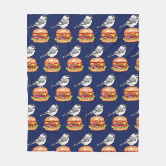 Couverture Polaire Tahoe Cheeseburger Bird Chickadee (Devant)