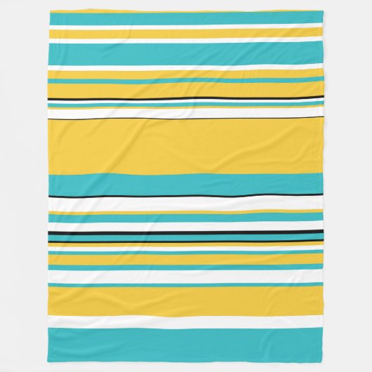 Couverture Polaire Tailles complexes - Turquoise et Jaune (Devant)
