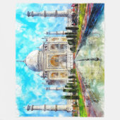 COUVERTURE POLAIRE TAJ MAHAL PEINTURE (Devant)