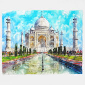 COUVERTURE POLAIRE TAJ MAHAL PEINTURE (Devant (Horizontal))