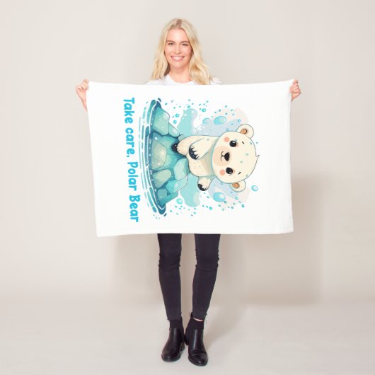 Couverture Polaire Take care, Polar Bear (En situation)