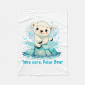 Couverture Polaire Take care, Polar Bear (Devant)