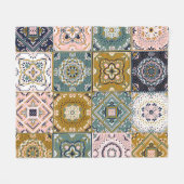 Couverture Polaire Talavera Indian : Patchwork, Ethnic Mosaic. (Devant (Horizontal))