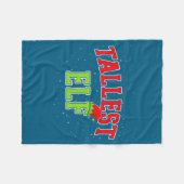 Couverture Polaire Tallest Elf Christmas Family Matching Group Xmas  (Devant (Horizontal))