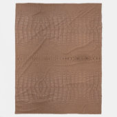 Couverture Polaire Tan Alligator Texture Imprimer (Devant)