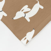 Couverture Polaire Tan Dancing Dachshunds Fleece Blanket Design (Coin)