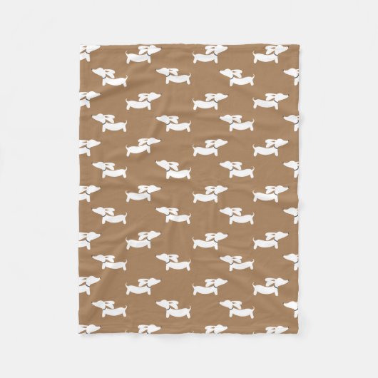Couverture Polaire Tan Dancing Dachshunds Fleece Blanket Design (Devant)