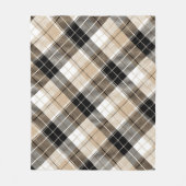 Couverture Polaire Tan et plaid noir (Devant)