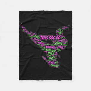 Couverture Polaire Tang Soo Do Girls Karate Martial Arts Training Wor