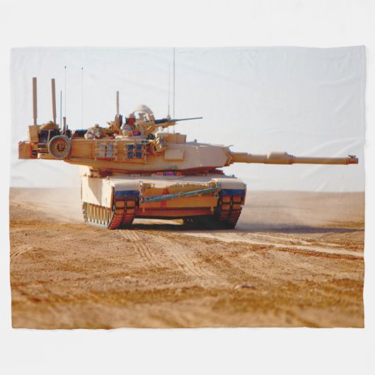 Couverture Polaire TANK DE BATAILLE - M1 Abrams (Devant (Horizontal))
