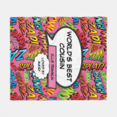 Couverture Polaire Tante Fille Rose Fun Cool Typographique (Devant (Horizontal))