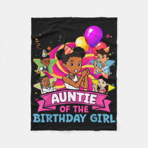 Couverture Polaire Tante La Fille D'anniversaire Fête Rose Poupée Fam