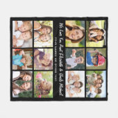 Couverture Polaire Tante Oncle 12 Photo Collage noir (Devant (Horizontal))