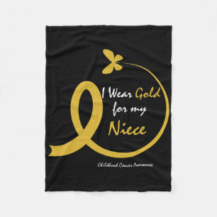 Couverture Polaire Tante Oncle Porte Or Pour Ma Nièce Cancer De L'Enf