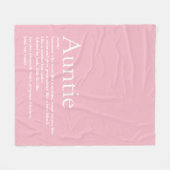 Couverture Polaire Tante Tante Citation Girl rose moderne Cool amusan (Devant (Horizontal))