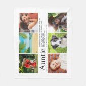 Couverture Polaire Tante Tante Définition Collage photo (Devant)