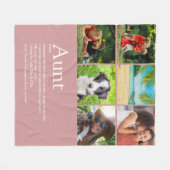 Couverture Polaire Tante Tante Définition Photo Dusty Rose rose (Devant (Horizontal))
