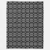 Couverture Polaire Tao Fleece Blanket moderne noir et blanc (Devant)