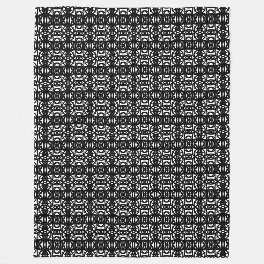 Couverture Polaire Tao Fleece Blanket moderne noir et blanc (Devant)
