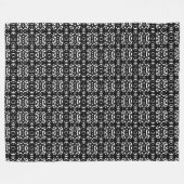 Couverture Polaire Tao Fleece Blanket moderne noir et blanc (Devant (Horizontal))