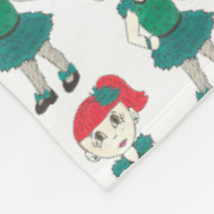 Couverture Polaire Tap Dance Enseignant Redhead Girl Dancer Tapdancin