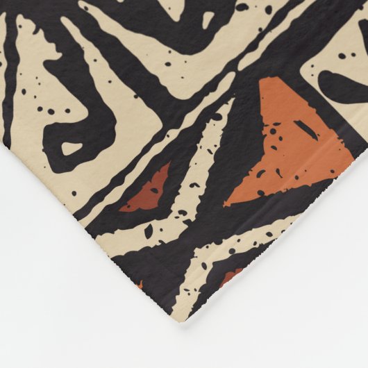 Couverture Polaire Tapa hawaïen : Patchwork tribal (Coin)