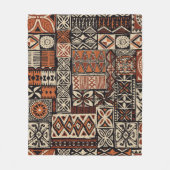 Couverture Polaire Tapa hawaïen : Patchwork tribal (Devant)