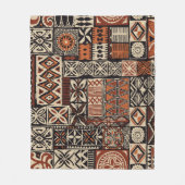 Couverture Polaire Tapa tissu tribal de style hawaïen abstrait patchw (Devant)