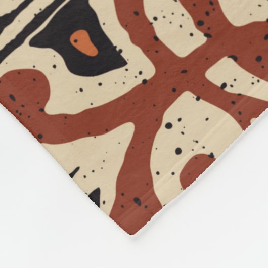 Couverture Polaire Tapa tissu tribal de style hawaïen abstrait patchw (Coin)