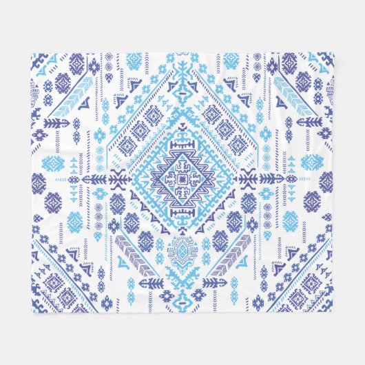 Couverture Polaire Tapis en cachemire indien, motif de mandala ethniq (Devant (Horizontal))