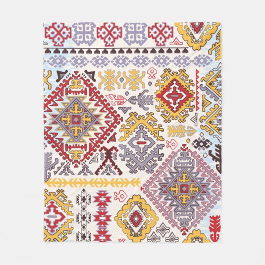 Couverture Polaire Tapis indien, paisley mandala, yoga (Devant)