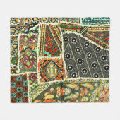 Couverture Polaire Tapis indien patchwork en Rajasthan, Asie (Devant (Horizontal))