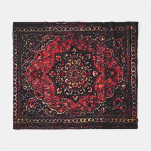 Couverture Polaire Tapis persan dans le champ teinté rose