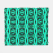 Couverture Polaire Tapis persan ikat vert clair. Ethnique (Devant (Horizontal))