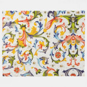 COUVERTURE POLAIRE TAPIS SERIES FLORENTIN RENAISSANCE FLEURS (Devant (Horizontal))