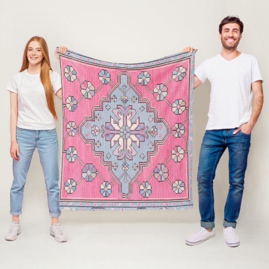 Couverture Polaire Tapis turc Pastel moderne (En situation)