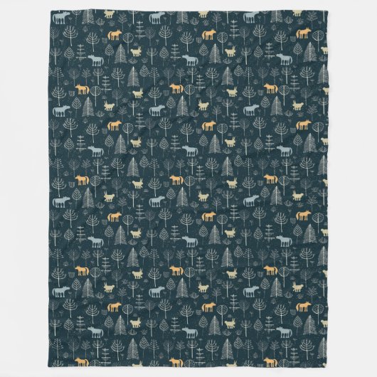 Couverture Polaire Tapisserie 1 de forêt (Devant)