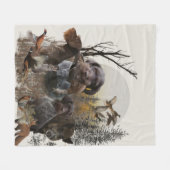 Couverture Polaire Tapisserie À poils durs allemande Pointer Jeu orei (Devant (Horizontal))