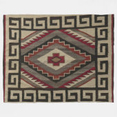 COUVERTURE POLAIRE TAPISSERIE ANTIQUE INDIENNE NAVAJO (Devant (Horizontal))