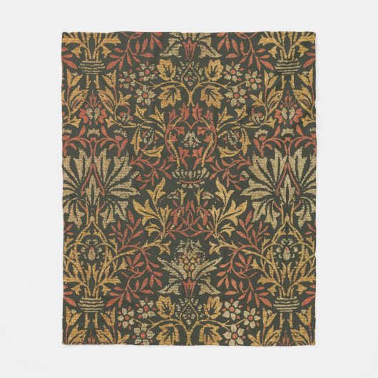 Couverture Polaire Tapisserie du jardin de fleurs William Morris (Devant)