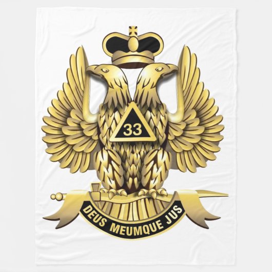 Couverture Polaire Tapisserie Mason 33 degrés (Devant)