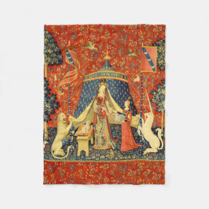 Couverture Polaire Tapisserie Médiévale de la Dame et la Licorne : Ar