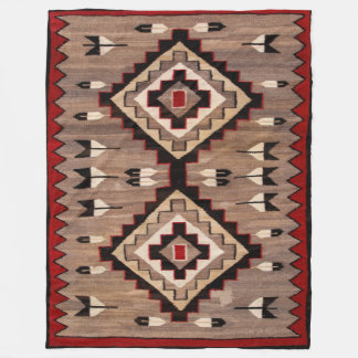 Couverture Polaire TAPISserie MOTIF PLUME NAVAJO 1900 réimpression