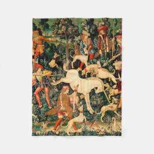 Couverture Polaire Tapisseries Unicorn Classique médiéval défend la c