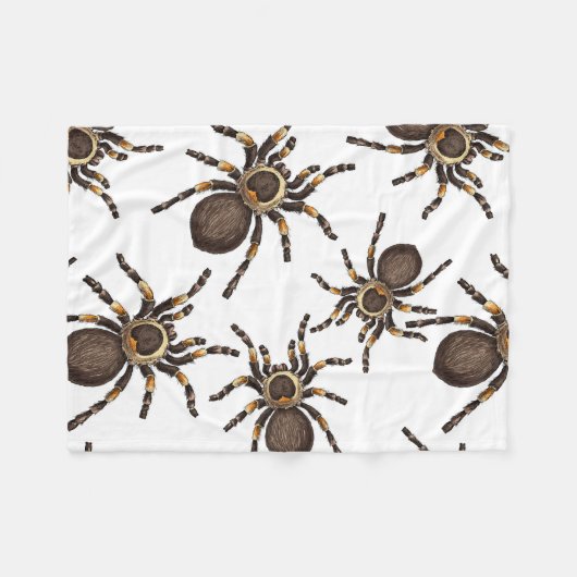 Couverture Polaire Tarantula sur blanc (Devant (Horizontal))